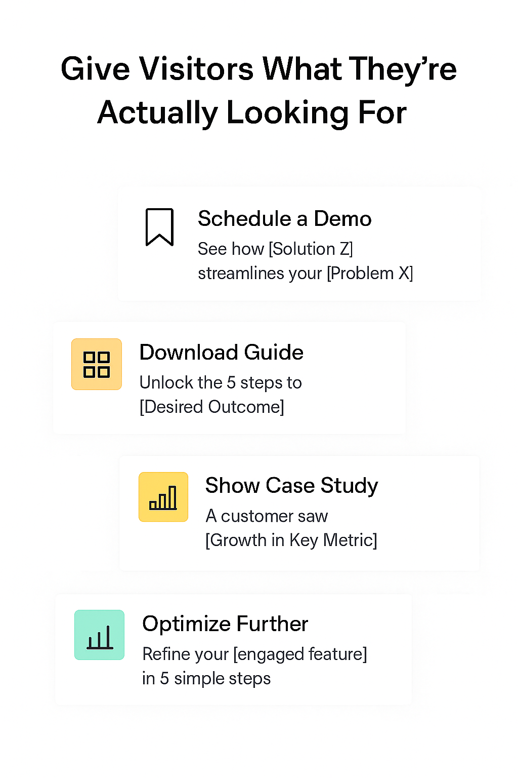 Give Visitors what they are looking for